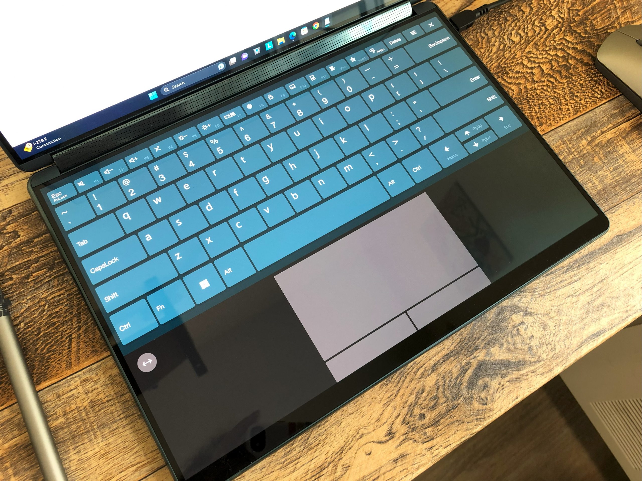 Lenovo Yoga Book 9i virtual keyboard and touchpad