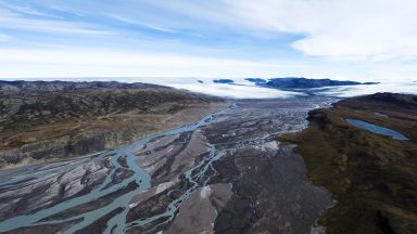 melting parts of Greenland's ice sheet