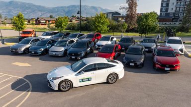 A collection of EVs and hybrids