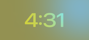 A minimalistic, bright digital clock design