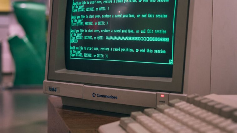 Zork running on an Amiga at the Computerspielemuseum in Berlin, Germany.