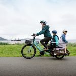 family on cargo e-bike