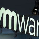 The logo of American cloud computing and virtualization technology company VMware is seen at the Mobile World Congress (MWC), the telecom industry's biggest annual gathering, in Barcelona on March 2, 2023.