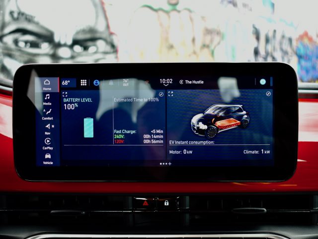 Fiat 500e infotainment screen