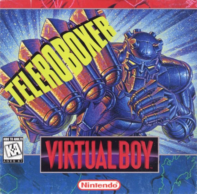 Box art for Teleroboxer on the Virtual Boy.