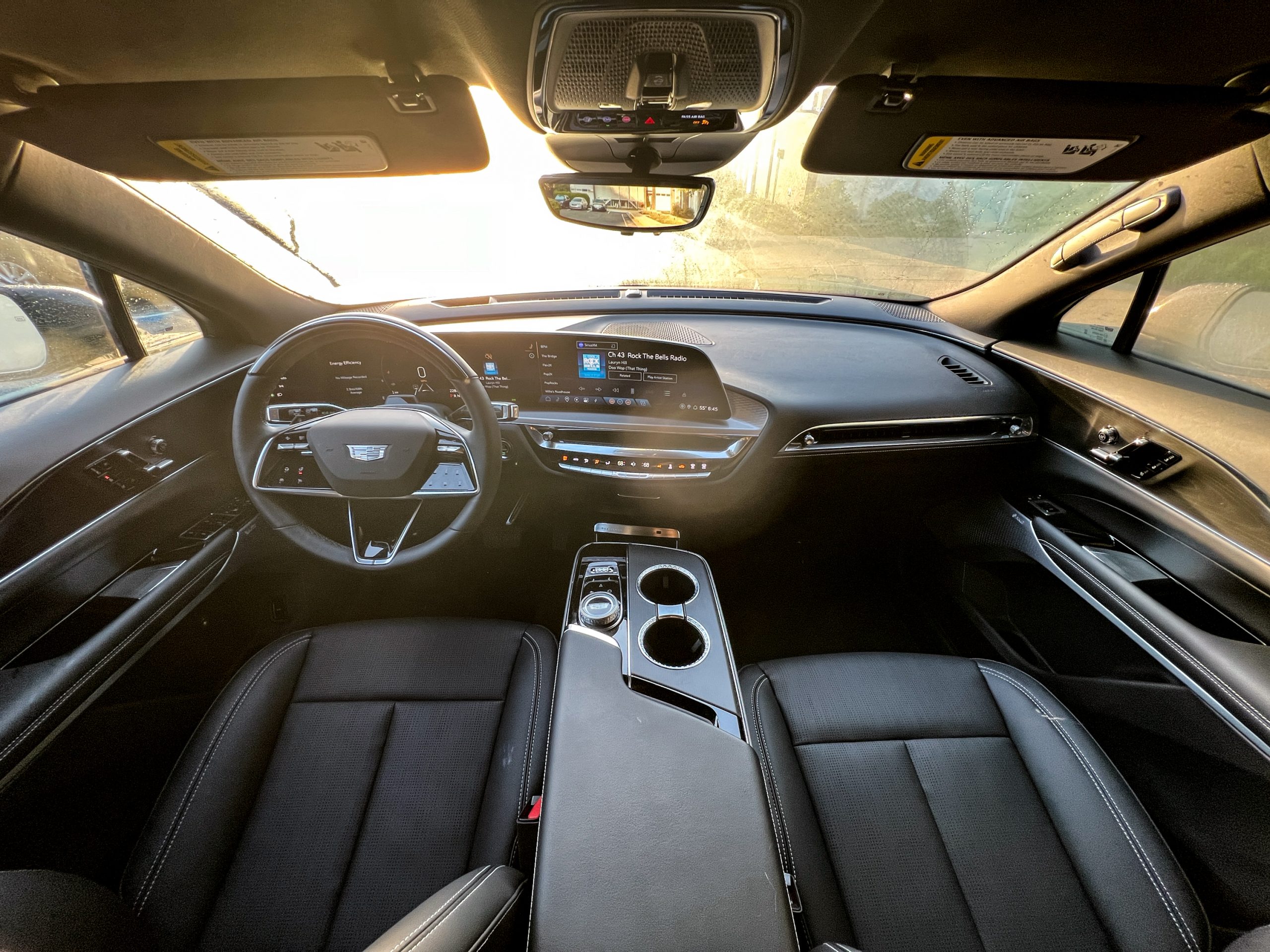 The interior of a Cadillac Lyriq