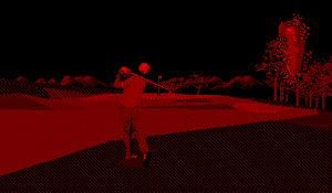 A screenshot of Golf on the Virtual Boy.