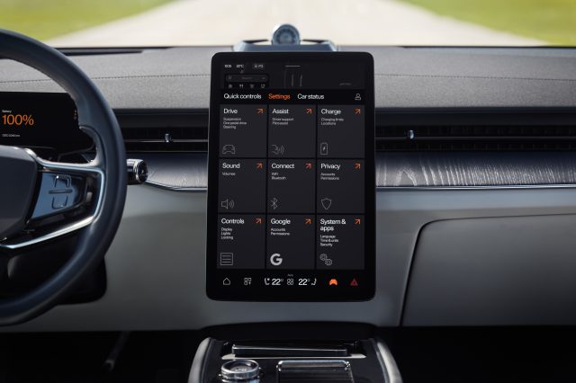 Polestar 3 infotainment screen