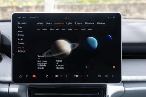 The Polestar 4 infotainment page for Saturn