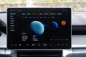 The Polestar 4 infotainment page for Uranus