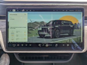 Rivian infotainment screen