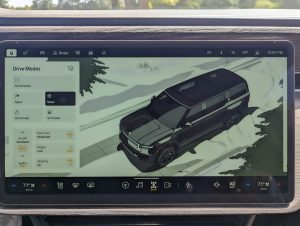 Rivian infotainment screen