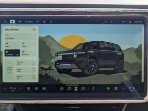 Rivian infotainment screen