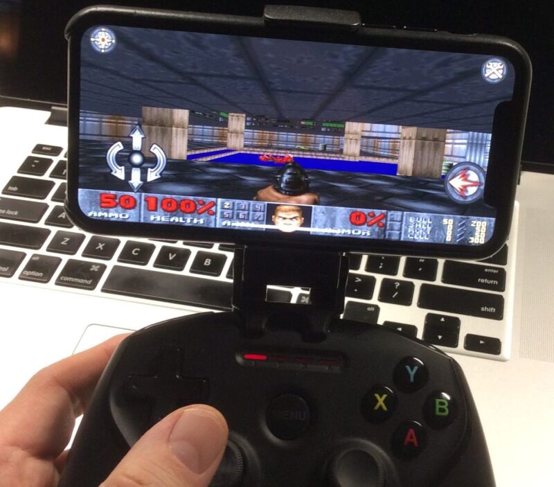 Don't get your hopes up—this iOS version of <em>Doom</em> was <a href="https://arstechnica.com/civis/threads/doom-quake-other-id-shooters-get-open-source-ios-ports.1451365/">ported from open source code</a>, not run via a classic PC emulator.