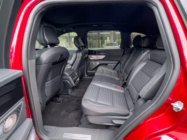 The back seat of a Lincoln Nautilus