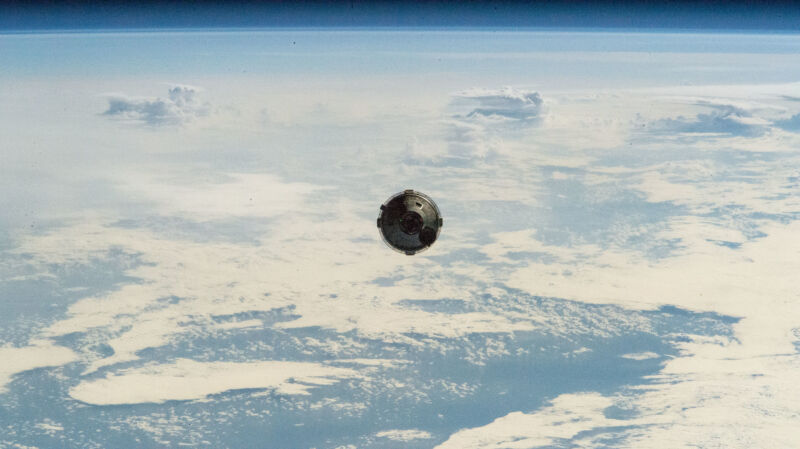 Boeing's Starliner spacecraft on final approach to the International Space Station last month.