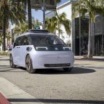 A Zeekr electric minivan modified by Waymo