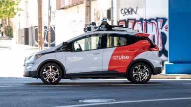 A Cruise autonomous taxi in San Francisco, California, US, on Thursday Aug. 10, 2023.