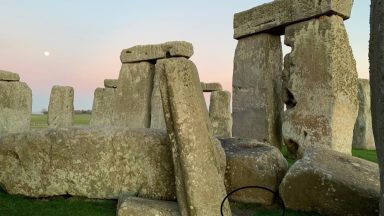 The Altar Stone at Stonehenge.