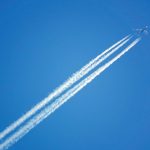 Contrails from a jet