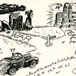 A young Maurice Sendak’s illustration of two possible outcomes of atomic power.