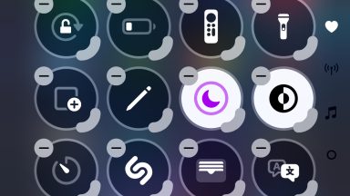 Control Center in iOS 18 in its customization view