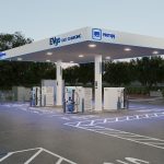 A GM Energy/EVgo charging station