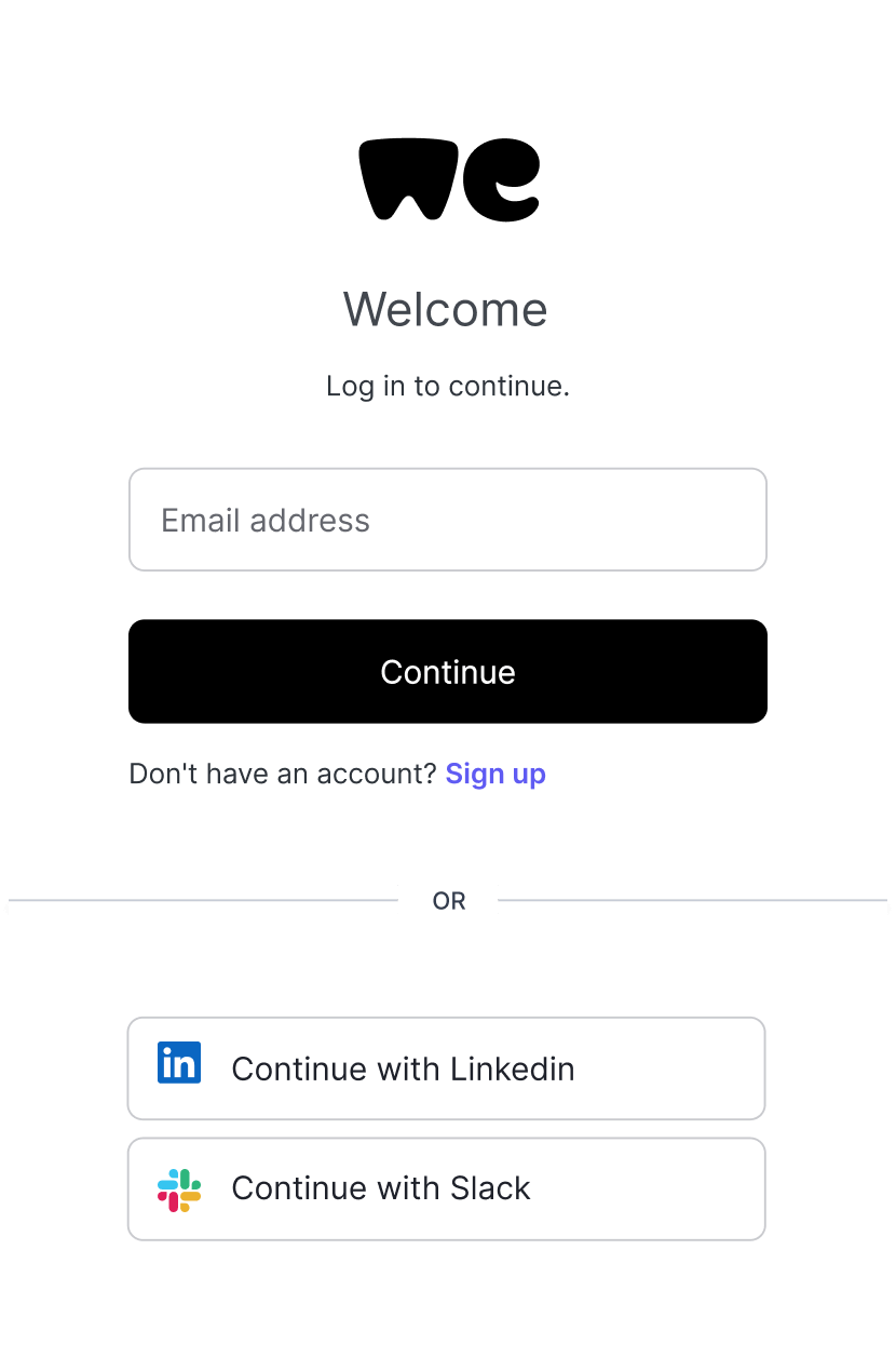 we login box