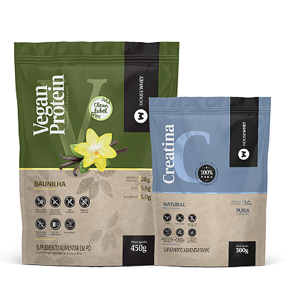 KIT VEGAN POWER I - Vegan Protein Baunilha + Creatina