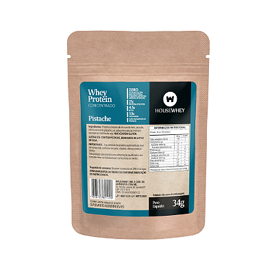 WHEY PROTEIN CONCENTRADO - PISTACHE - caixa com 15 sachês de 34g