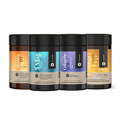 Combo Encapsulados - OMEGA 3 +  VITAMINA D3 +  5 MAGNESIUM + COLLAGEN II COMPLEX