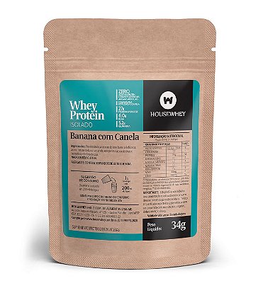 SACHÊ WHEY PROTEIN ISOLADO BANANA COM CANELA - 34g