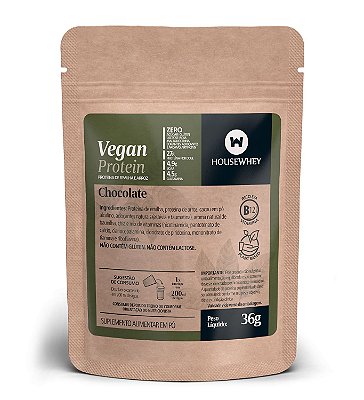 VEGAN PROTEIN CHOCOLATE - caixa com 15 sachês de 36g