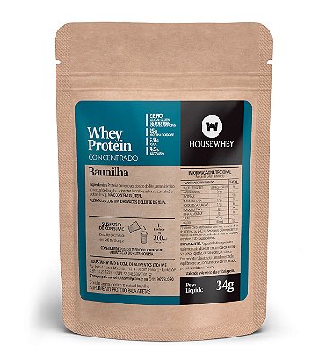 WHEY PROTEIN CONCENTRADO - BAUNILHA - caixa com 15 sachês de 34g