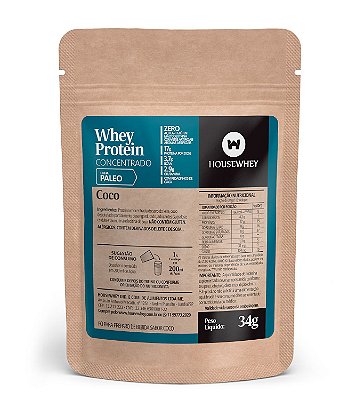 WHEY PROTEIN CONCENTRADO - COCO - caixa com 15 sachês de  34g