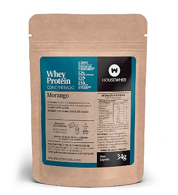 WHEY PROTEIN CONCENTRADO - MORANGO - caixa com 15 sachês de 34g