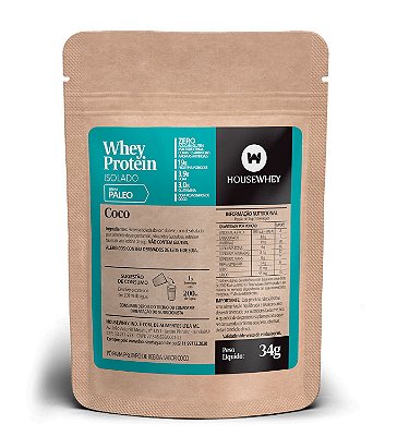 WHEY PROTEIN ISOLADO - COCO - caixa com 15 sachês de 34g