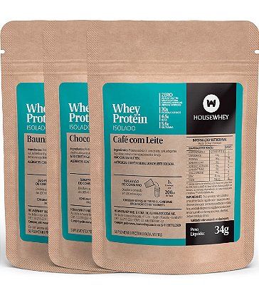 WHEY PROTEIN ISOLADO - HI PROTEIN - caixa mista com 15 sachês de 34g