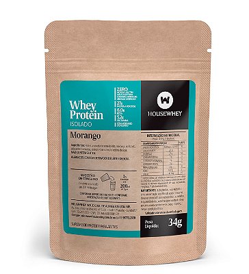 WHEY PROTEIN ISOLADO - MORANGO - caixa com 15 sachês de 34g