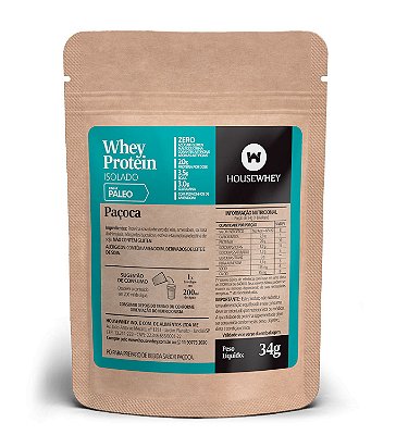 WHEY PROTEIN ISOLADO - PAÇOCA - caixa com 15 sachês de 34g