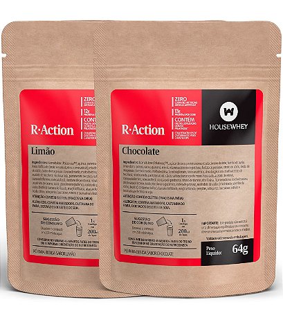 R-ACTION - CHOCOLATE E LIMÃO - caixa mista com 12 sachês de 64g