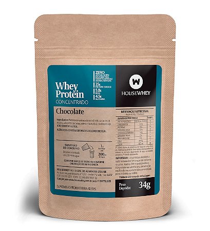 WHEY PROTEIN CONCENTRADO - CHOCOLATE - caixa com 15 sachês de 34g