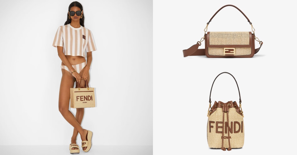 Fendi 2024草編包推薦8選：迷你 Peekaboo、皮革滾邊 Baguette，還有多款經典包袋通通變身「夏日編織包」