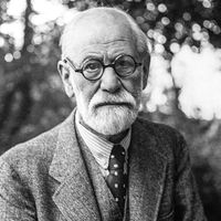 Austrian psychoanalyst Sigmund Freud, 1935. (psychoanalysis)