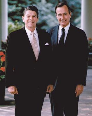 Ronald Reagan and George H.W. Bush