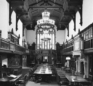 The main reading room in the Folger Shakespeare Library, Washington, D.C.