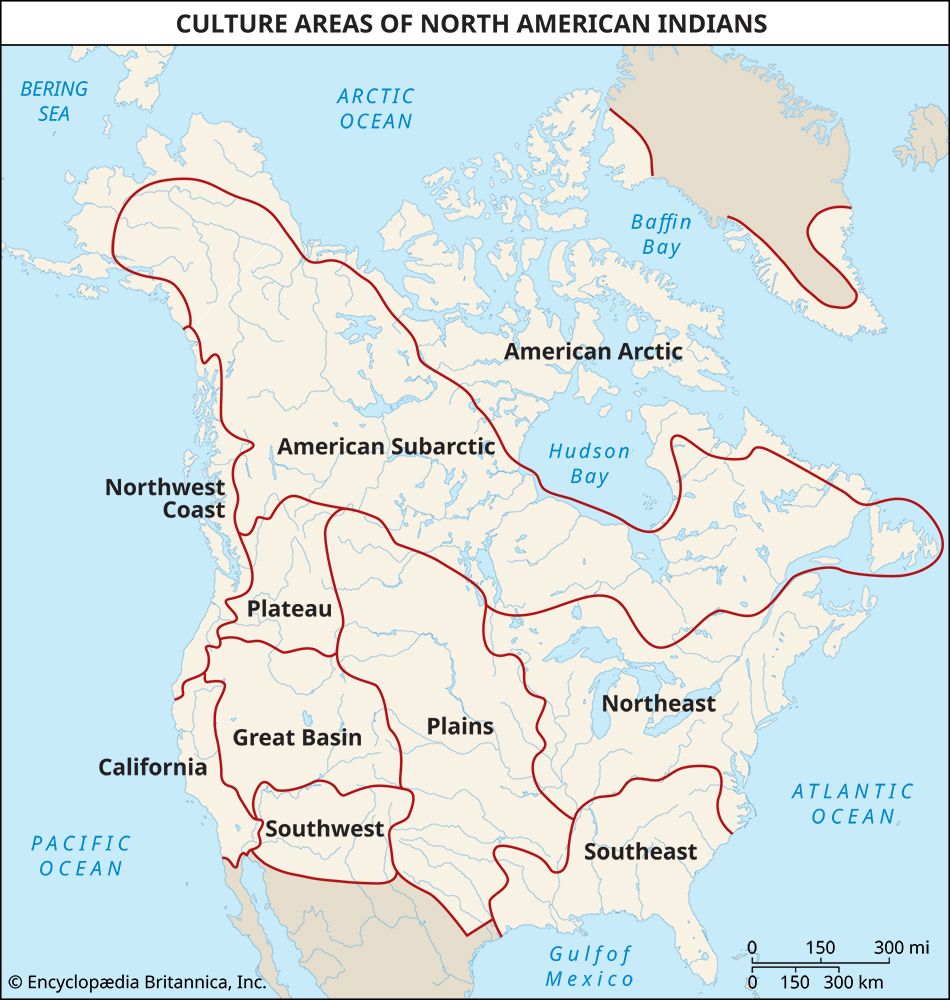 Culture areas of North American Indians