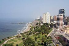 Miraflores, one of the wealthiest residential districts in metropolitan Lima.