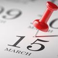 Calendar marking march 15th