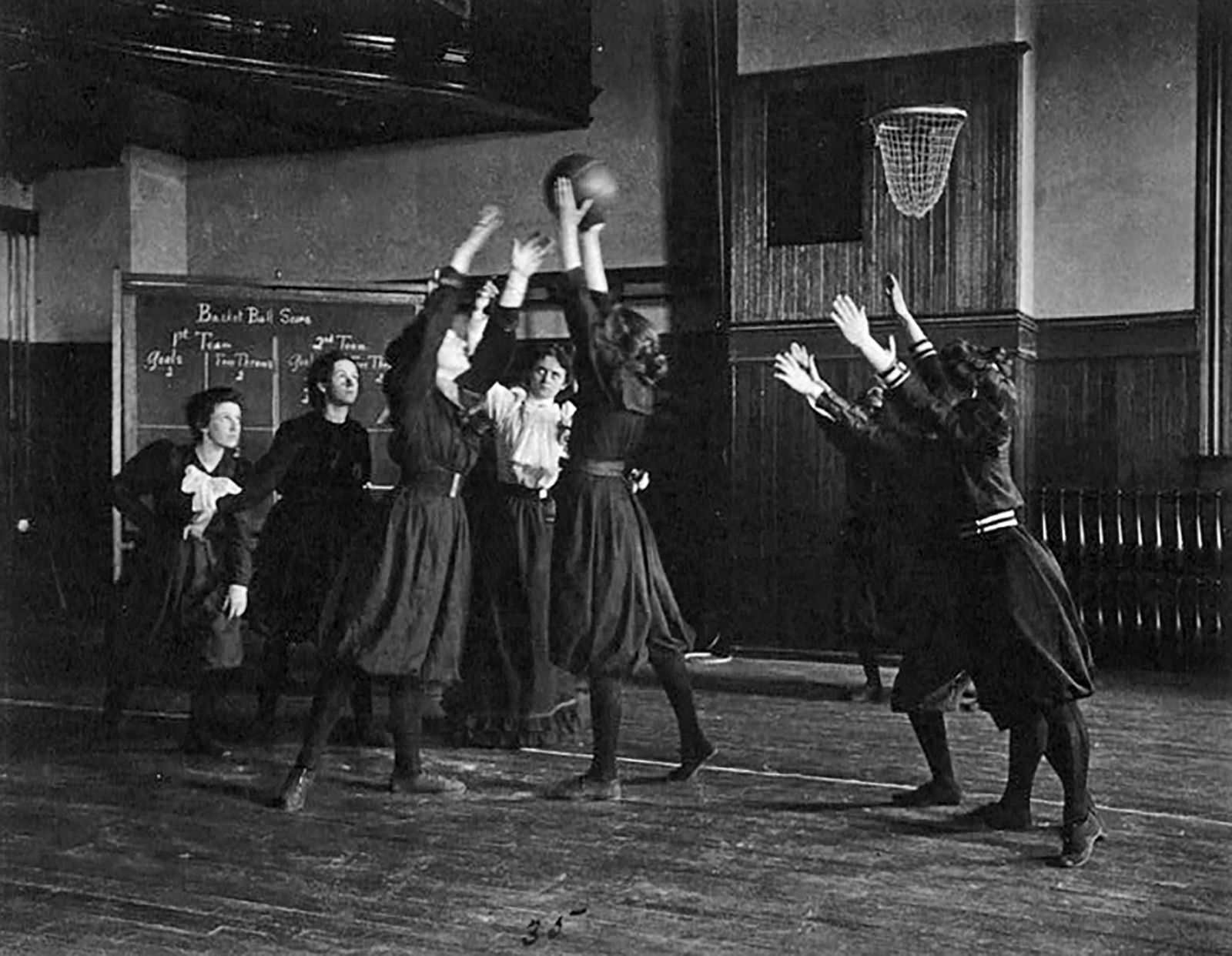 Indoor basketball game